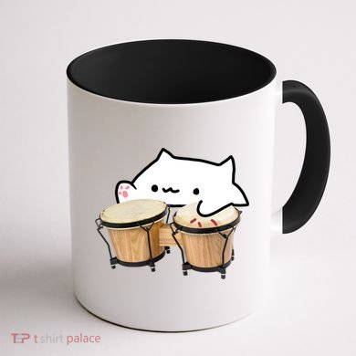 Bongo Cat Coffee Mug back