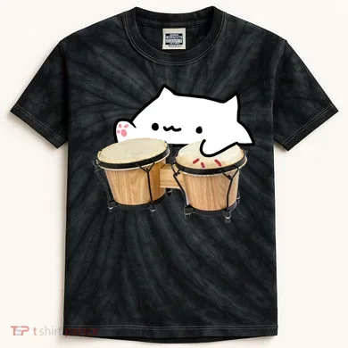 Bongo Cat Kids Tie-Dye T-Shirt