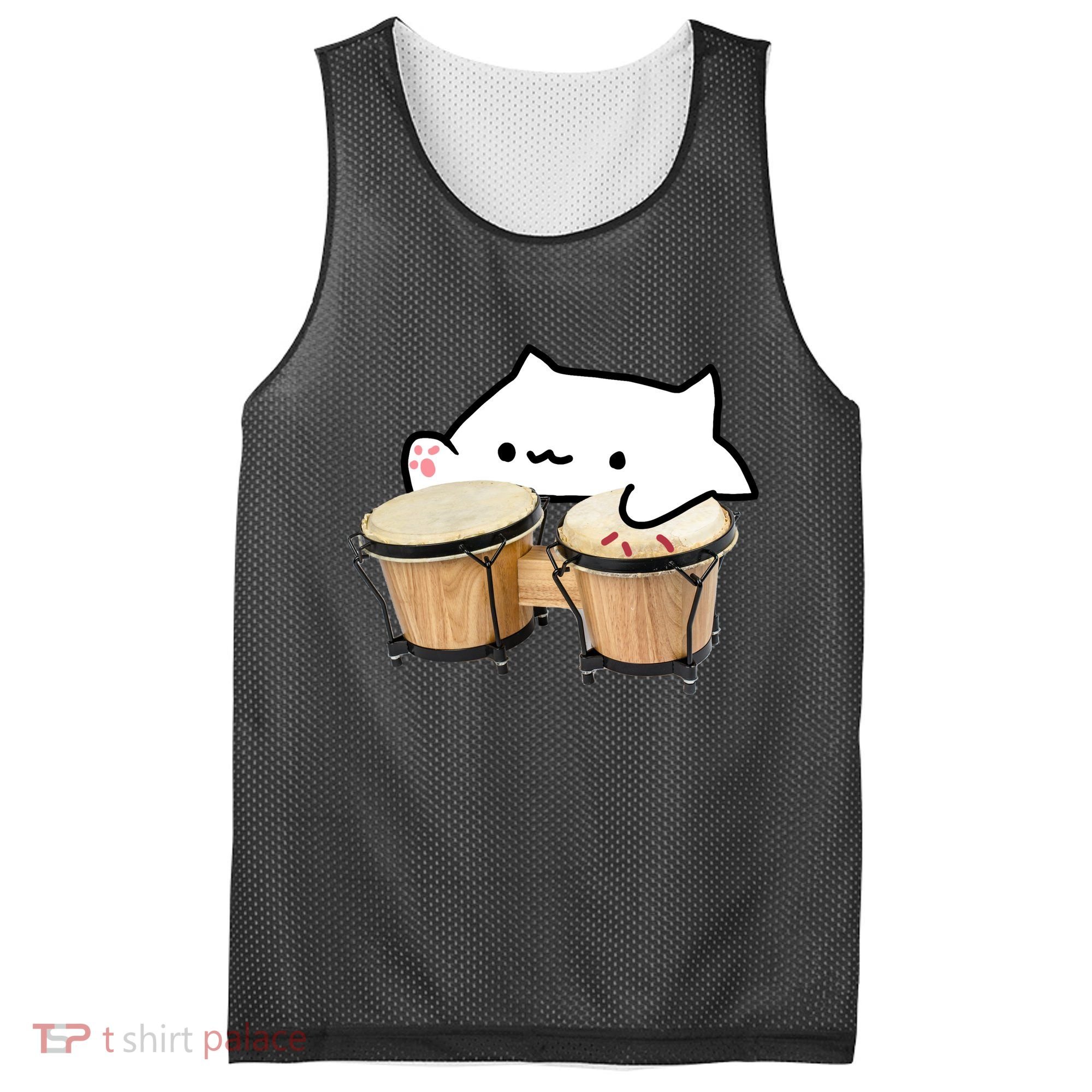 Bongo Cat Mesh Reversible Basketball Jersey Tank