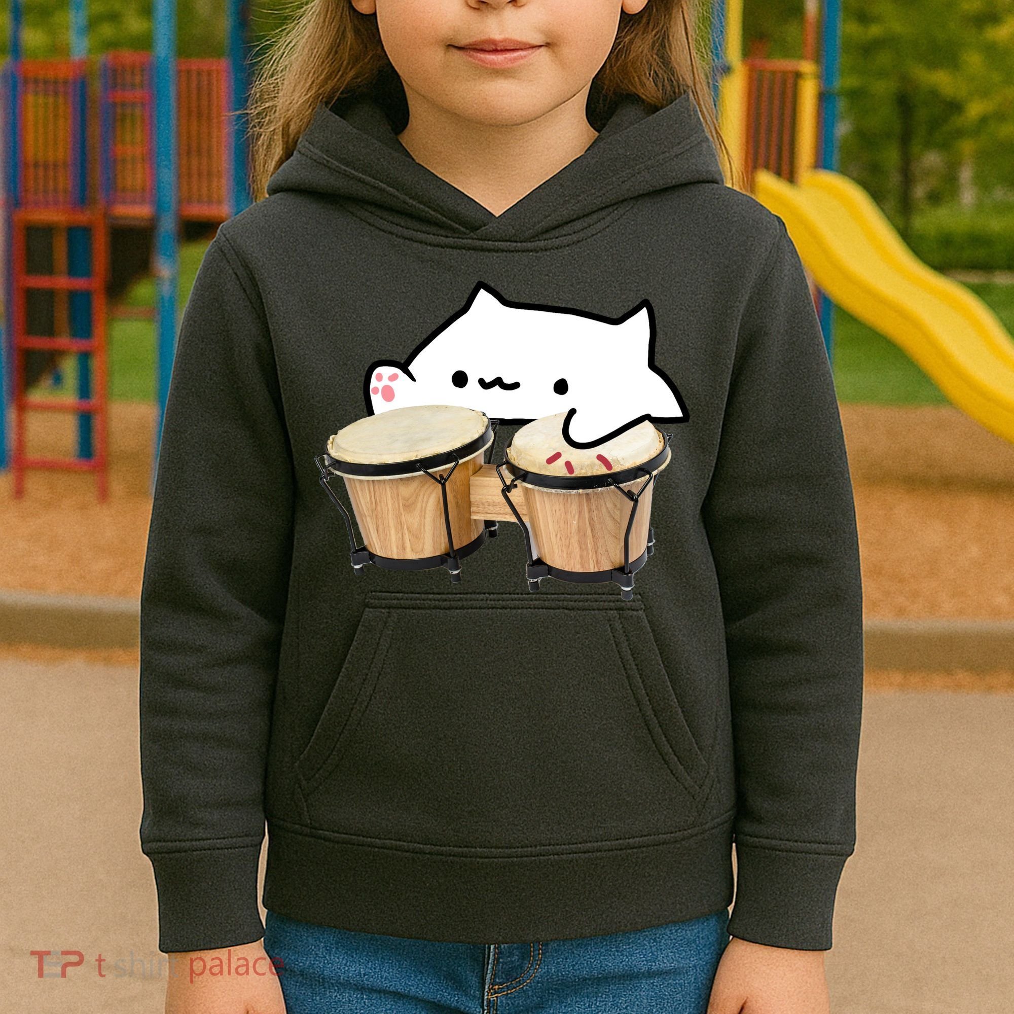 Bongo Cat Kids Hoodie
