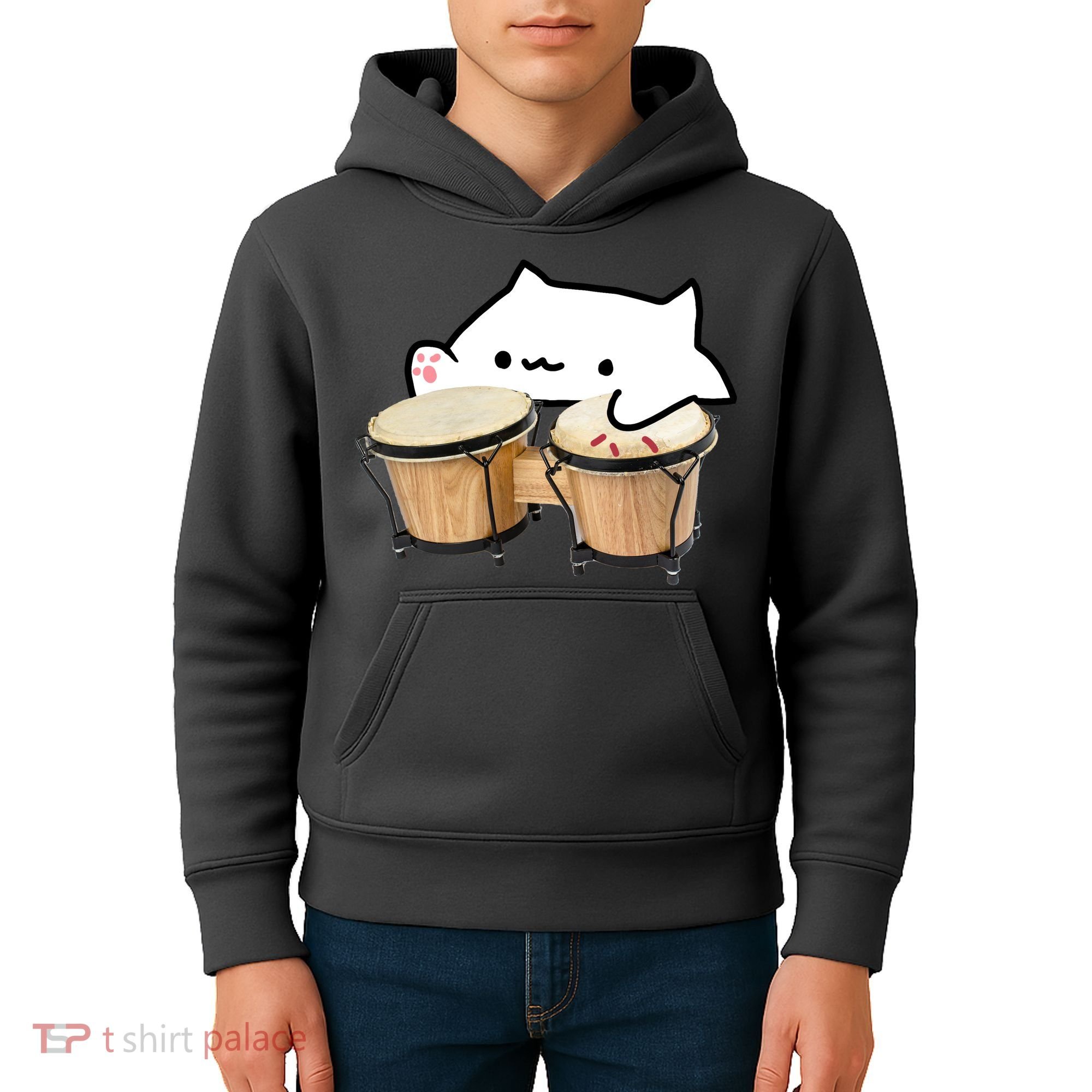 Bongo Cat Kids Hoodie