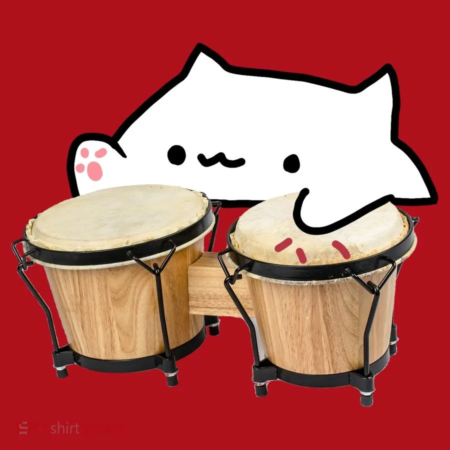 Bongo Cat Christmas Stocking