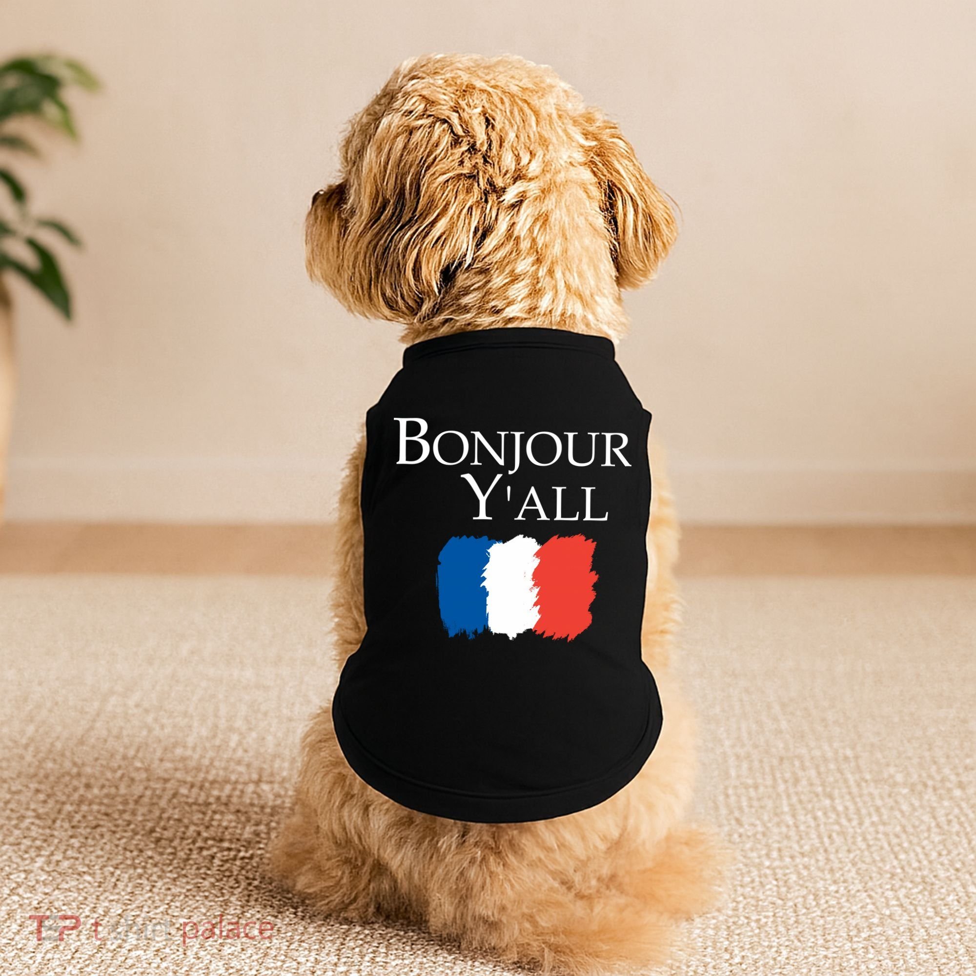 Bonjour Y'all French Parris Doggie Tank