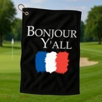 Bonjour Y'all French Parris Golf Towel thumb 1