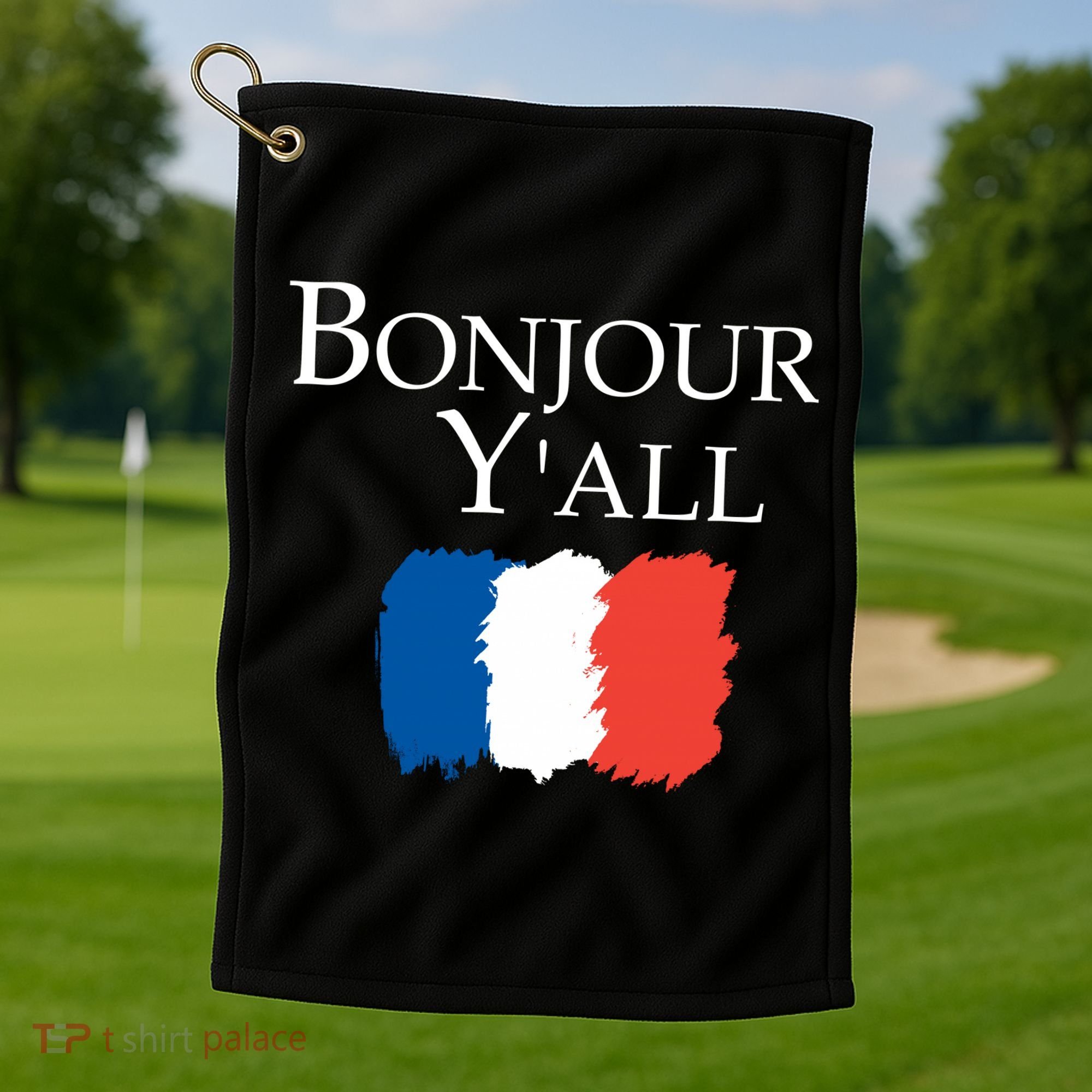 Bonjour Y'all French Parris Golf Towel