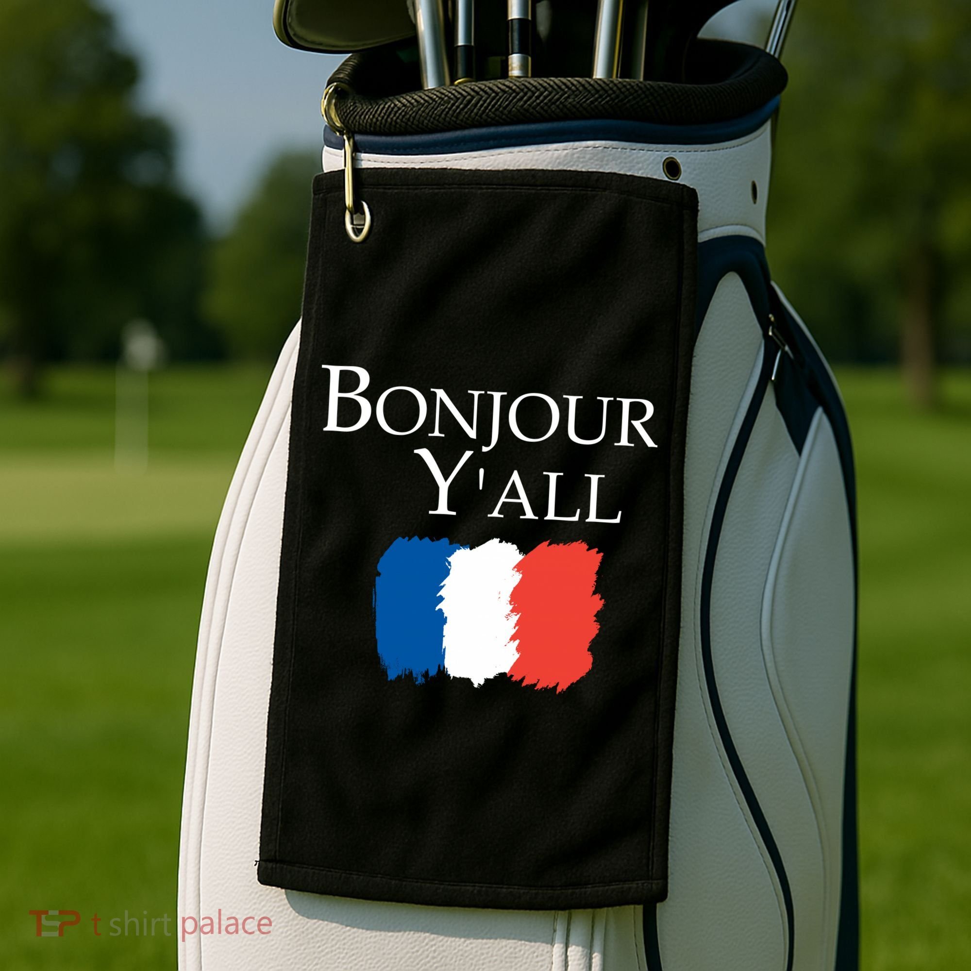 Bonjour Y'all French Parris Golf Towel