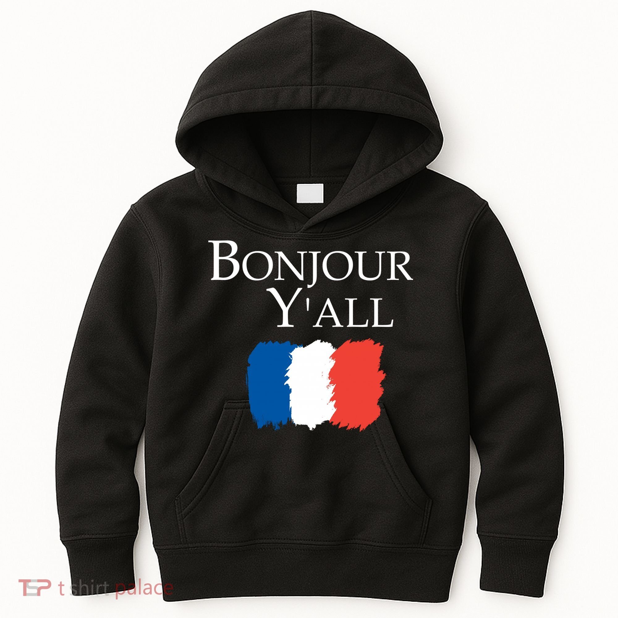 Bonjour Y'all French Parris Kids Hoodie