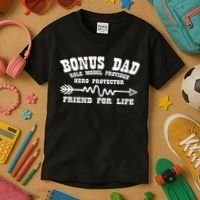 Bonus Dad Friend For Life Kids T-Shirt thumb 3