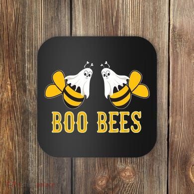 Boo Bees Funny Halloween Coaster