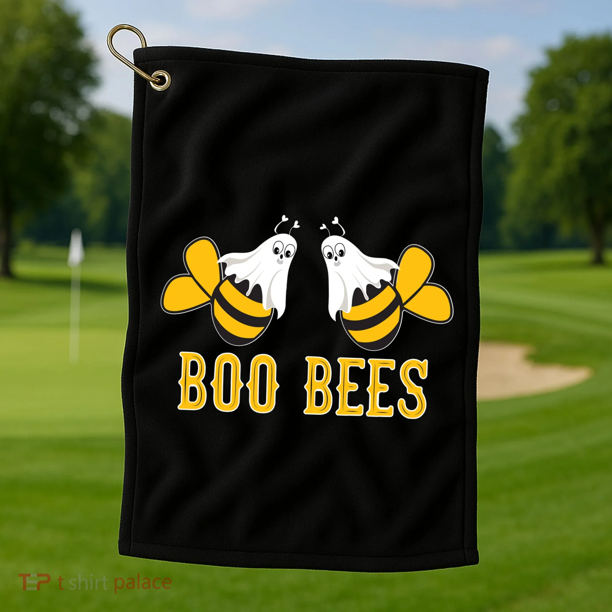Boo Bees Funny Halloween Golf Towel