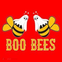Boo Bees Funny Halloween Santa Hat thumb 1