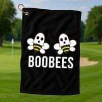 Boo Bees Halloween Boobees Golf Towel thumb 1