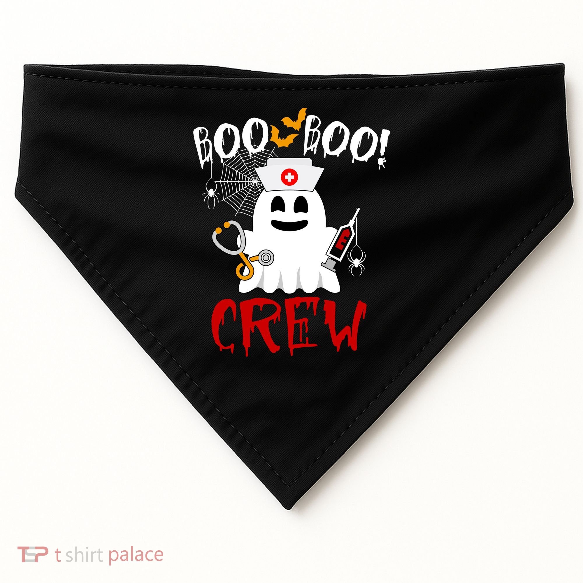 Boo Boo Crew Funny Cute Halloween USA-Made Doggie Bandana