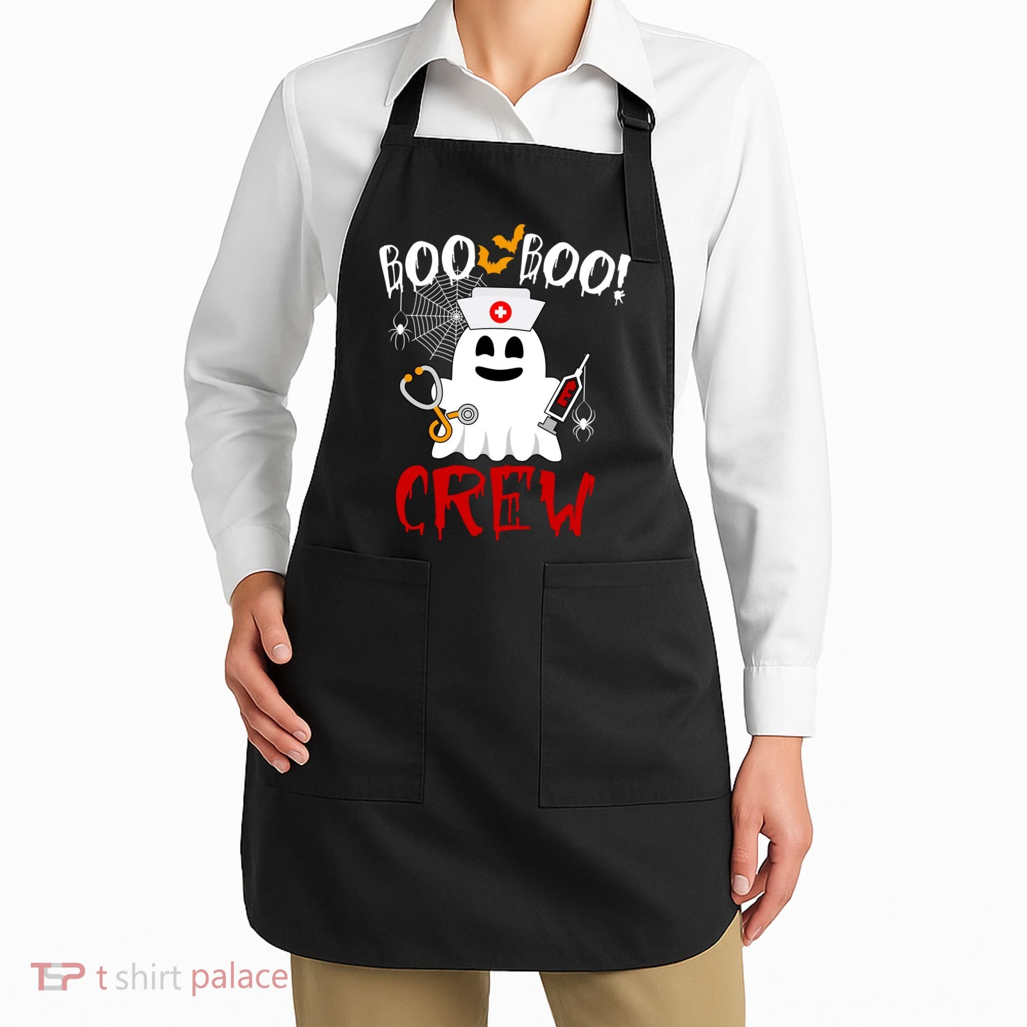 Boo Boo Crew Funny Cute Halloween Apron
