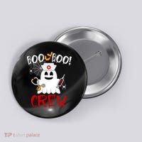 Boo Boo Crew Funny Cute Halloween Button thumb 0
