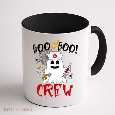 Boo Boo Crew Funny Cute Halloween Coffee Mug back