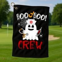 Boo Boo Crew Funny Cute Halloween Golf Towel thumb 1