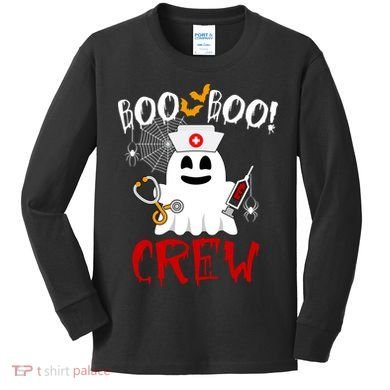 Boo Boo Crew Funny Cute Halloween Kids Long Sleeve Shirt