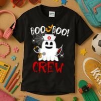 Boo Boo Crew Funny Cute Halloween Kids T-Shirt thumb 3