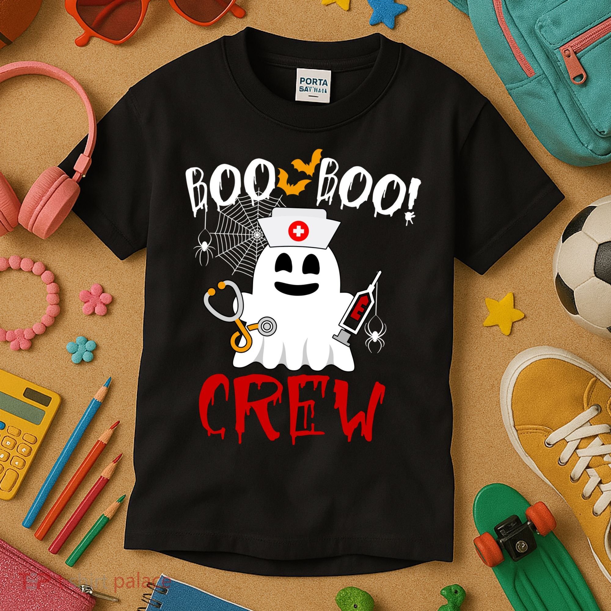 Boo Boo Crew Funny Cute Halloween Kids T-Shirt