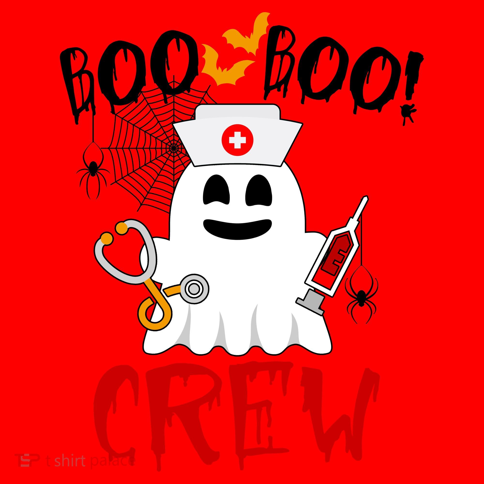 Boo Boo Crew Funny Cute Halloween Santa Hat