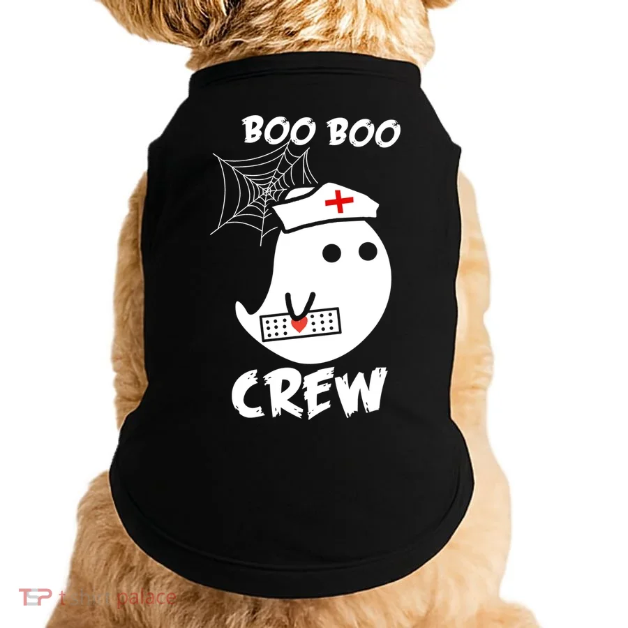 Boo Boo Crew Nurse Ghost Funny Halloween Doggie Tank