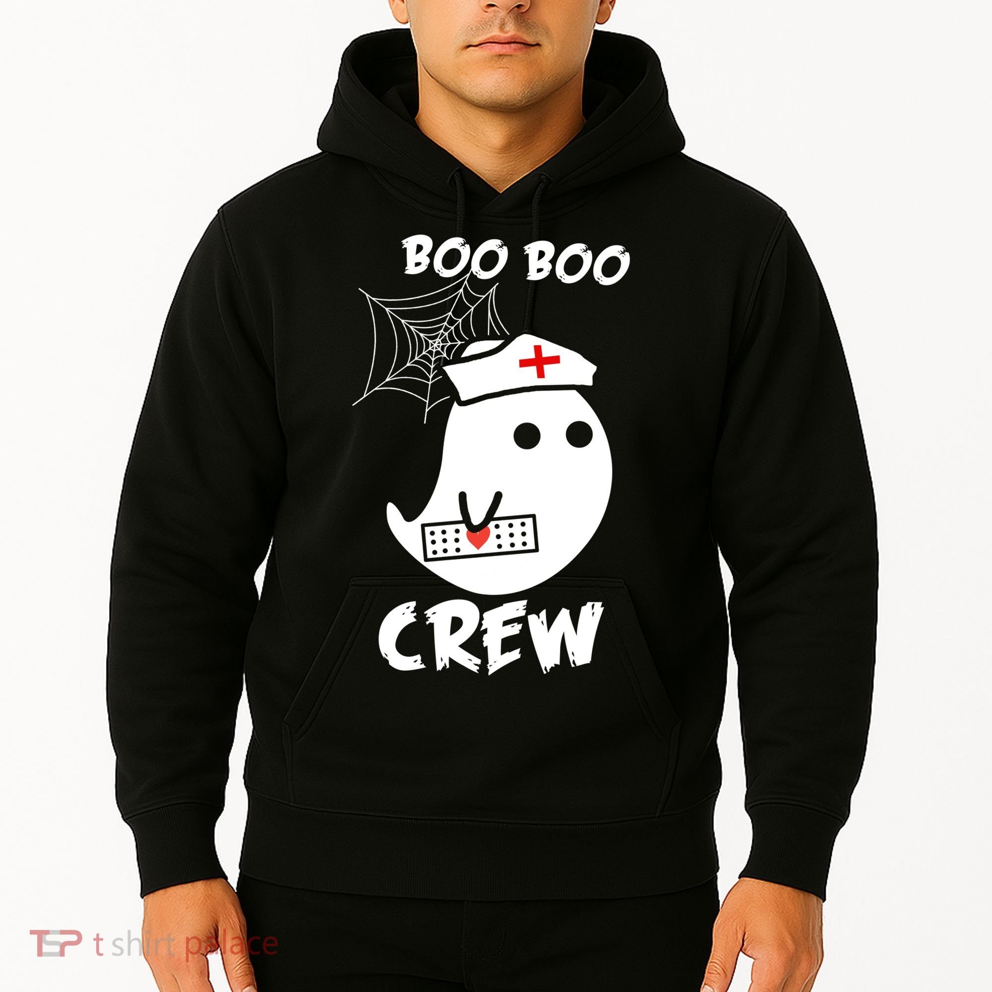Boo Boo Crew Nurse Ghost Funny Halloween Hoodie