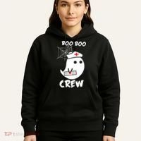 Boo Boo Crew Nurse Ghost Funny Halloween Hoodie thumb 5