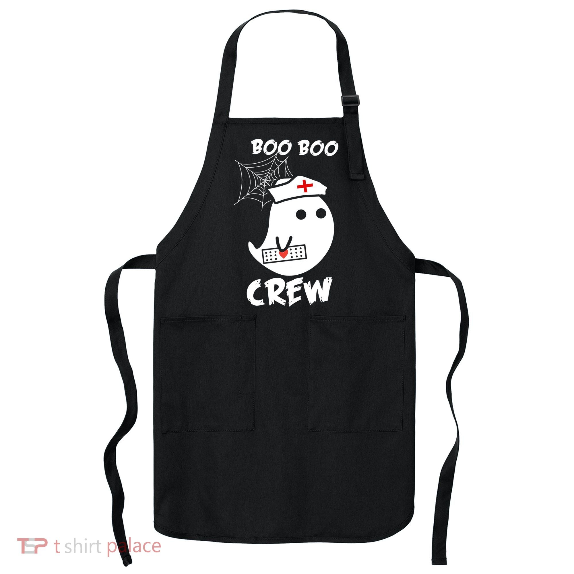 Boo Boo Crew Nurse Ghost Funny Halloween Apron