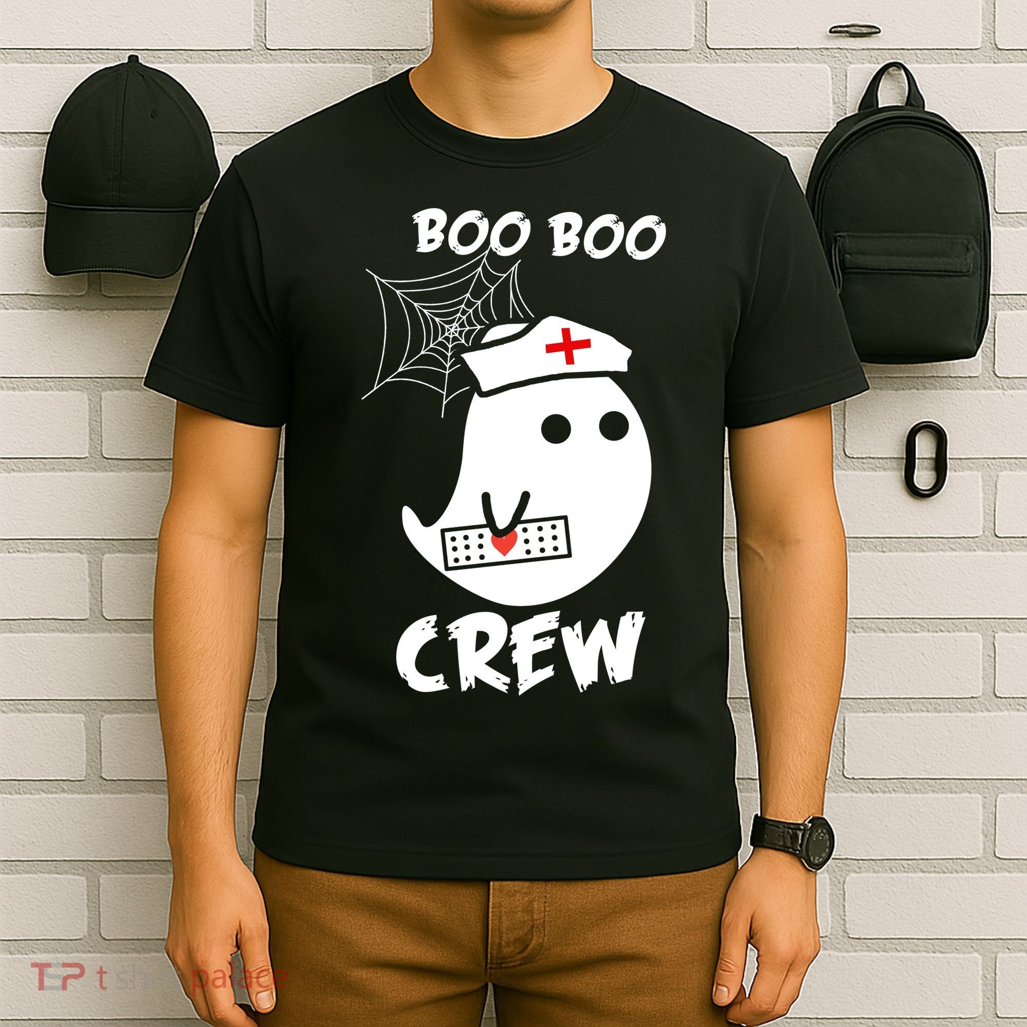 Boo Boo Crew Nurse Ghost Funny Halloween T-Shirt