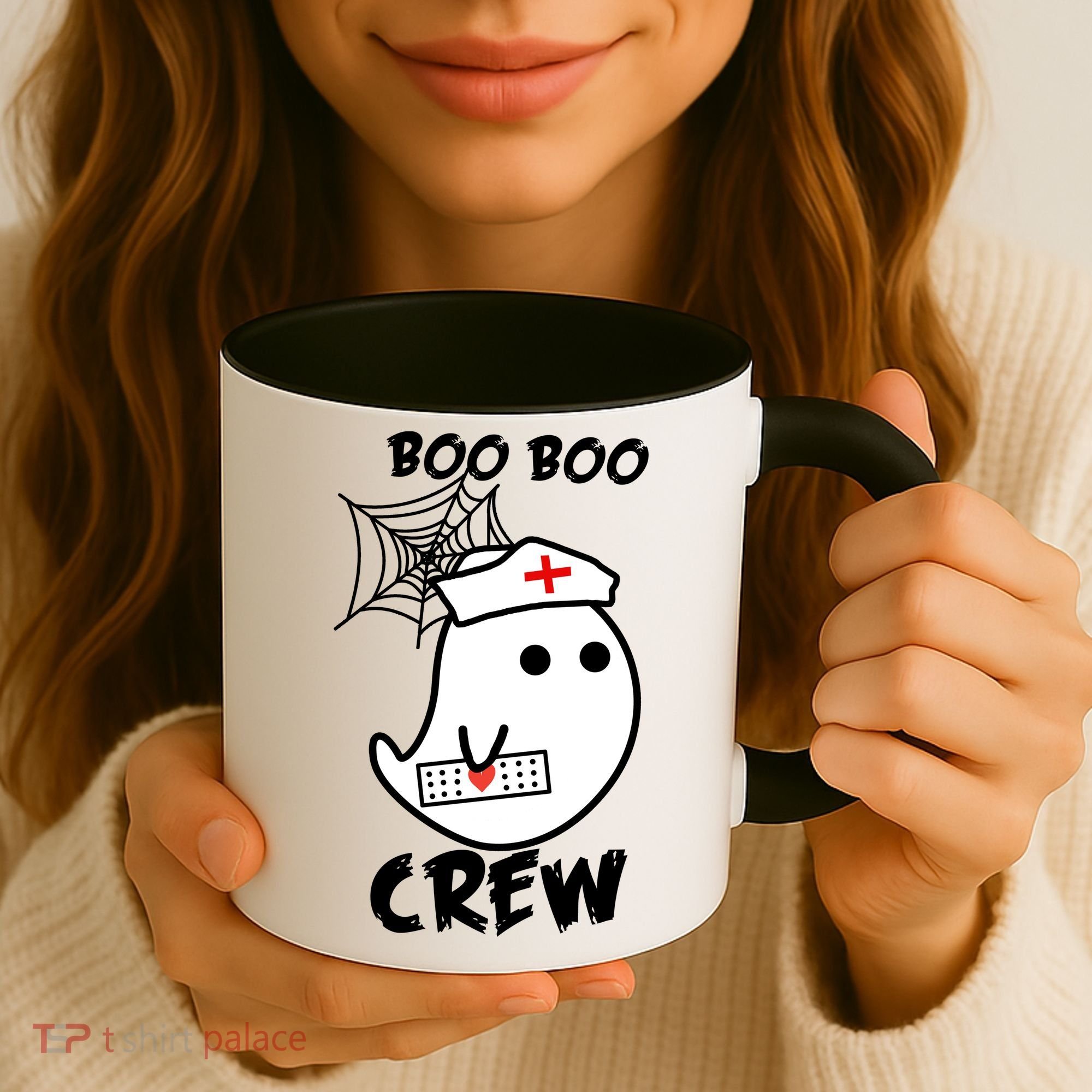 Boo Boo Crew Nurse Ghost Funny Halloween Coffee Mug