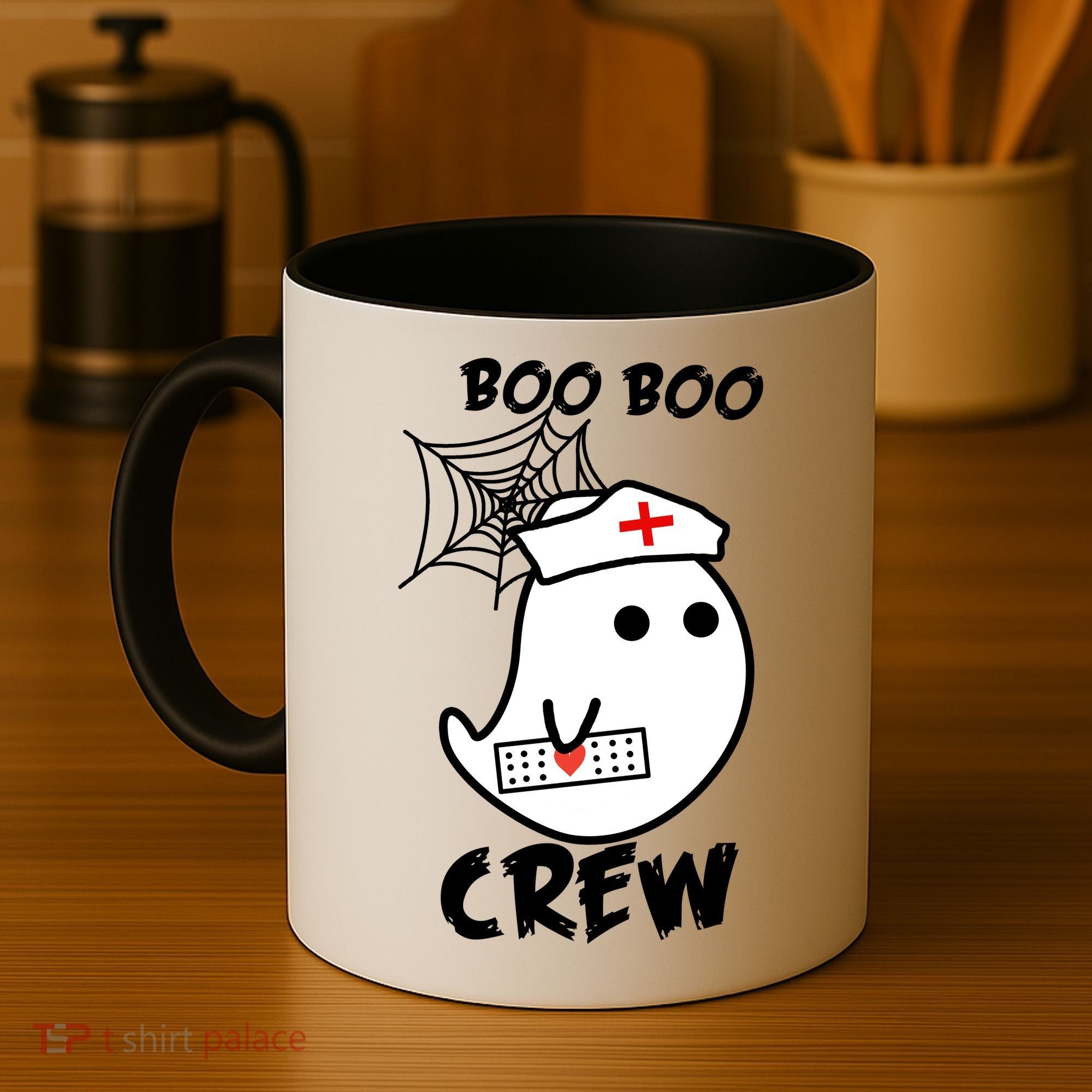 Boo Boo Crew Nurse Ghost Funny Halloween Coffee Mug