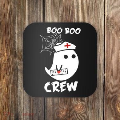 Boo Boo Crew Nurse Ghost Funny Halloween Coaster