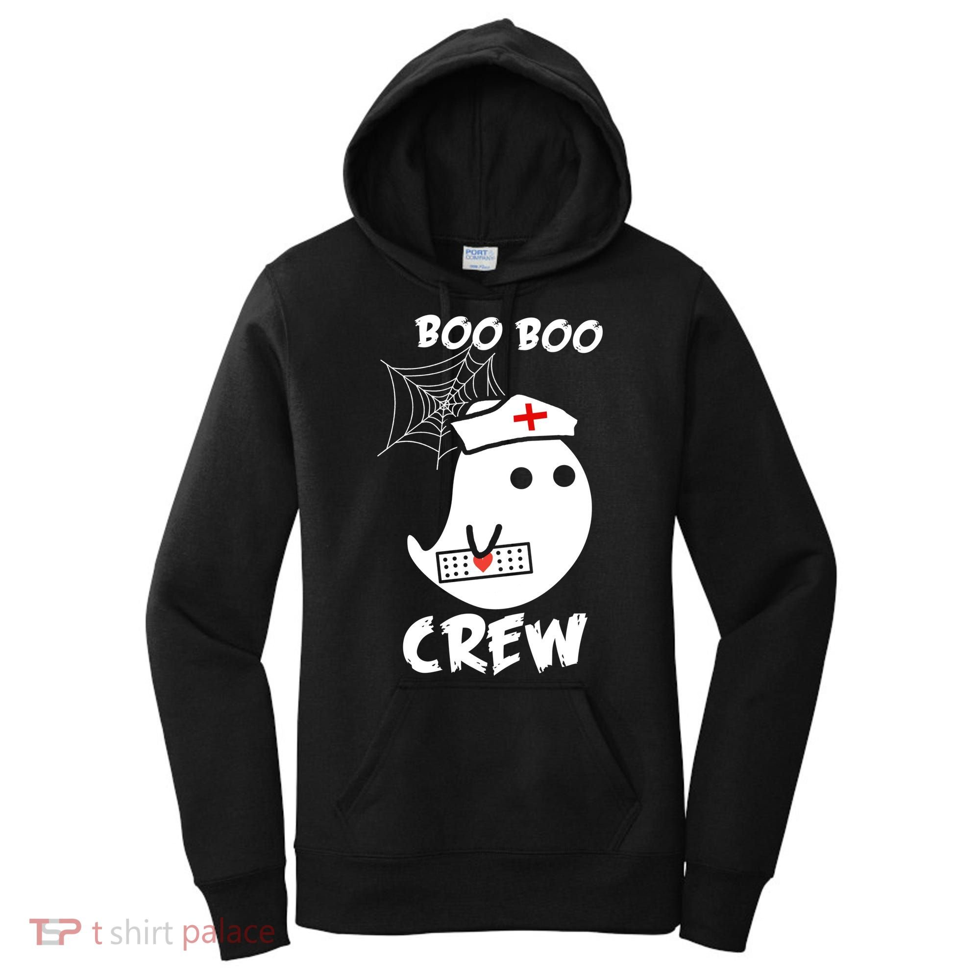 Boo Boo Crew Nurse Ghost Funny Halloween Women's Hoodie
