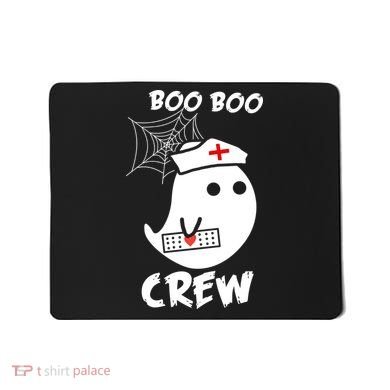 Boo Boo Crew Nurse Ghost Funny Halloween Mousepad