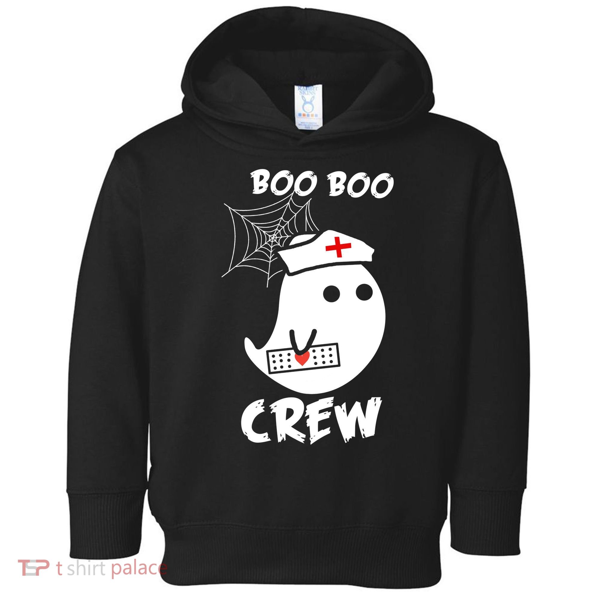 Boo Boo Crew Nurse Ghost Funny Halloween Toddler Hoodie