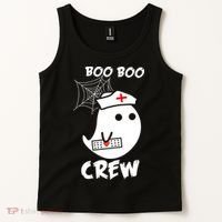 Boo Boo Crew Nurse Ghost Funny Halloween Tank Top thumb 2
