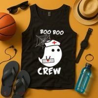 Boo Boo Crew Nurse Ghost Funny Halloween Tank Top thumb 4