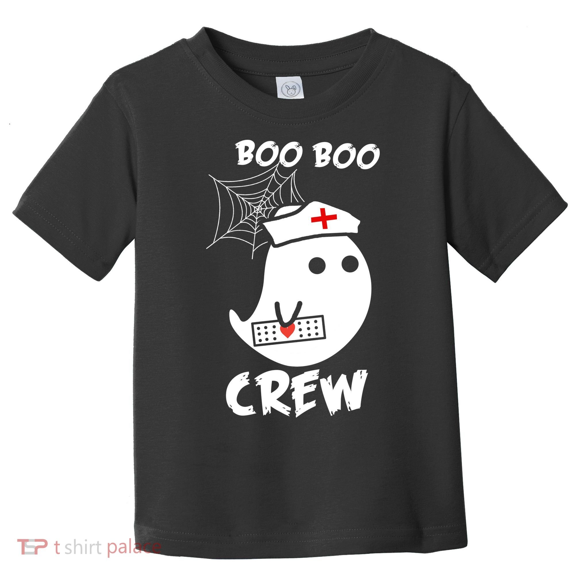 Boo Boo Crew Nurse Ghost Funny Halloween Toddler T-Shirt