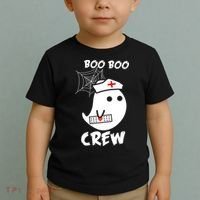 Boo Boo Crew Nurse Ghost Funny Halloween Toddler T-Shirt thumb 2