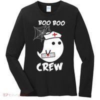 Boo Boo Crew Nurse Ghost Funny Halloween Women's Long Sleeve Shirt thumb 0