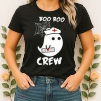 Boo Boo Crew Nurse Ghost Funny Halloween Women's T-Shirt thumb 2