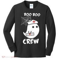 Boo Boo Crew Nurse Ghost Funny Halloween Kids Long Sleeve Shirt thumb 0