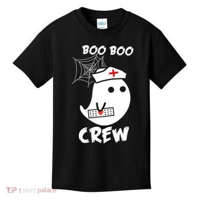 Boo Boo Crew Nurse Ghost Funny Halloween Kids T-Shirt