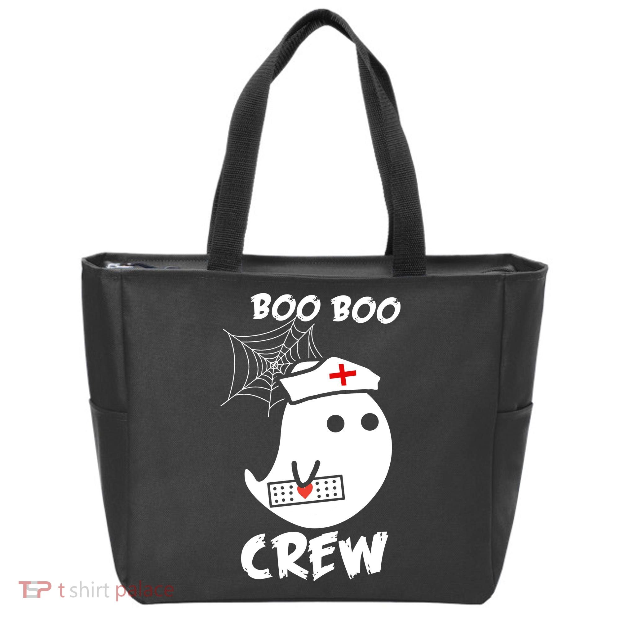 Boo Boo Crew Nurse Ghost Funny Halloween Tote Bag