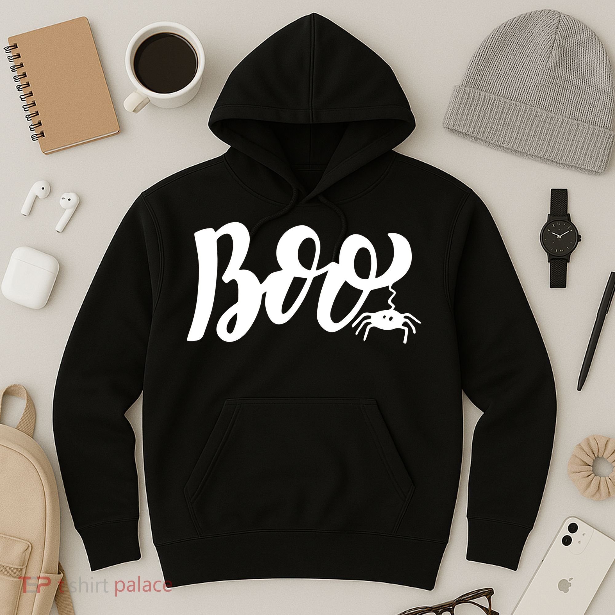 Boo Cut Spider Halloween Hoodie