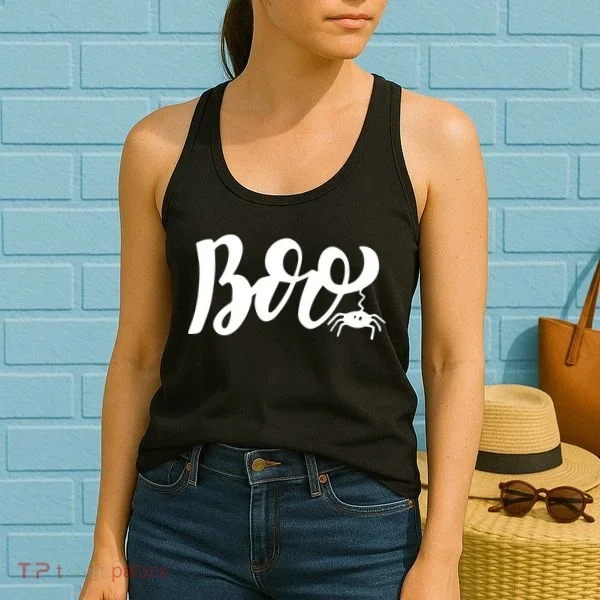 Boo Cut Spider Halloween Women's Tank Top