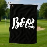 Boo Cut Spider Halloween Golf Towel thumb 1