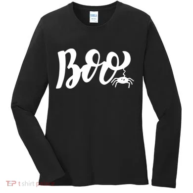 Boo Cut Spider Halloween Women's Long Sleeve Shirt