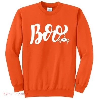 Boo Cut Spider Halloween Sweatshirt